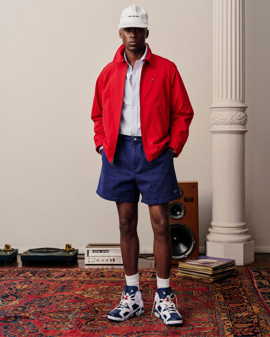 Aimé Leon Dore Signature - Striped Crest Oxford Shirt Evening blue
