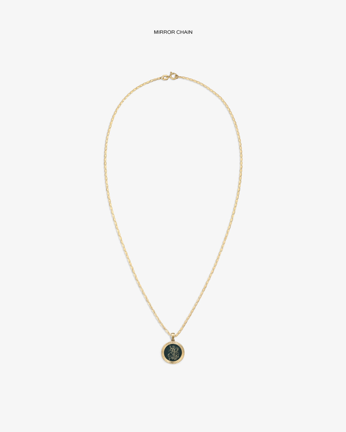 Aimé Leon Dore Discount - 14Kt Gold Saint George Coin Pendant Evening blue