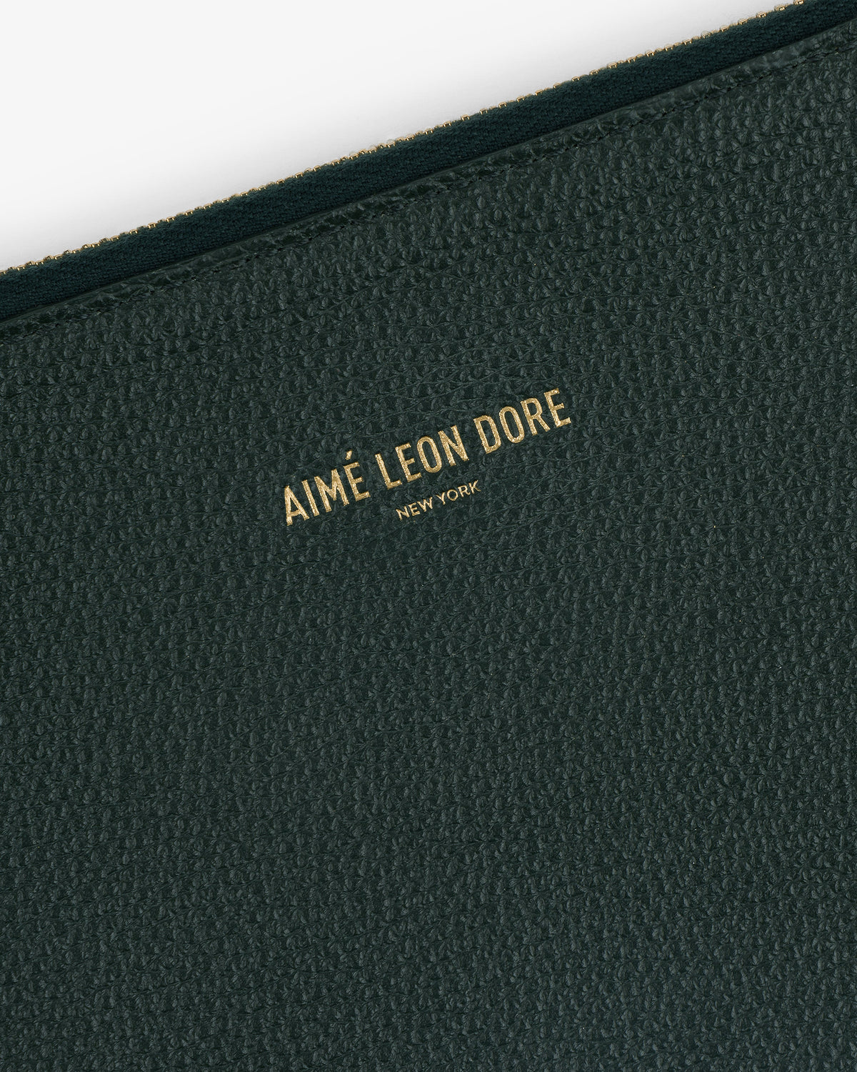 Aimé Leon Dore Signature - Large Leather Pouch Botanical green