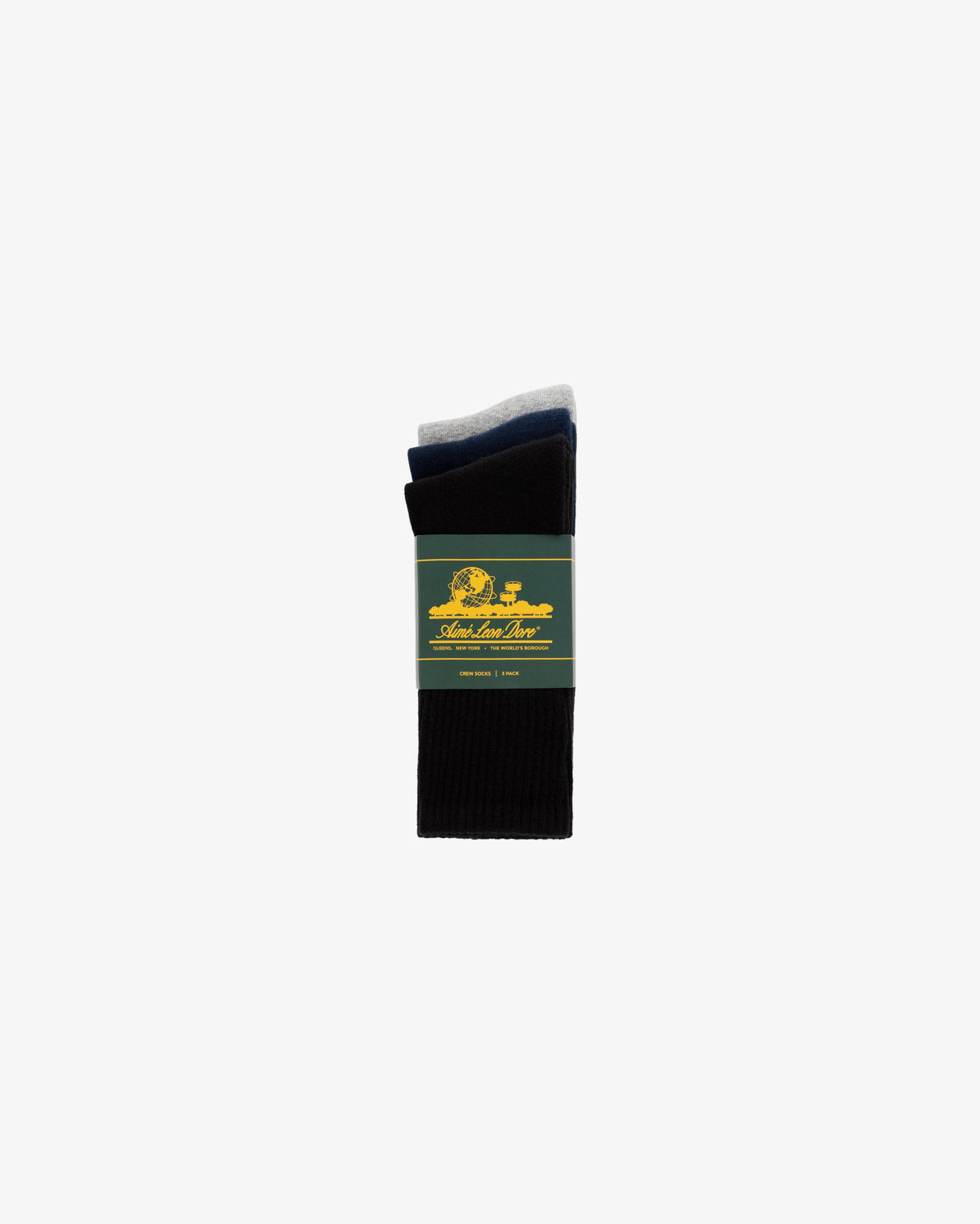 Aimé Leon Dore Special Offer - Crew Sock 3-Pack Multi (black, navy, grey)