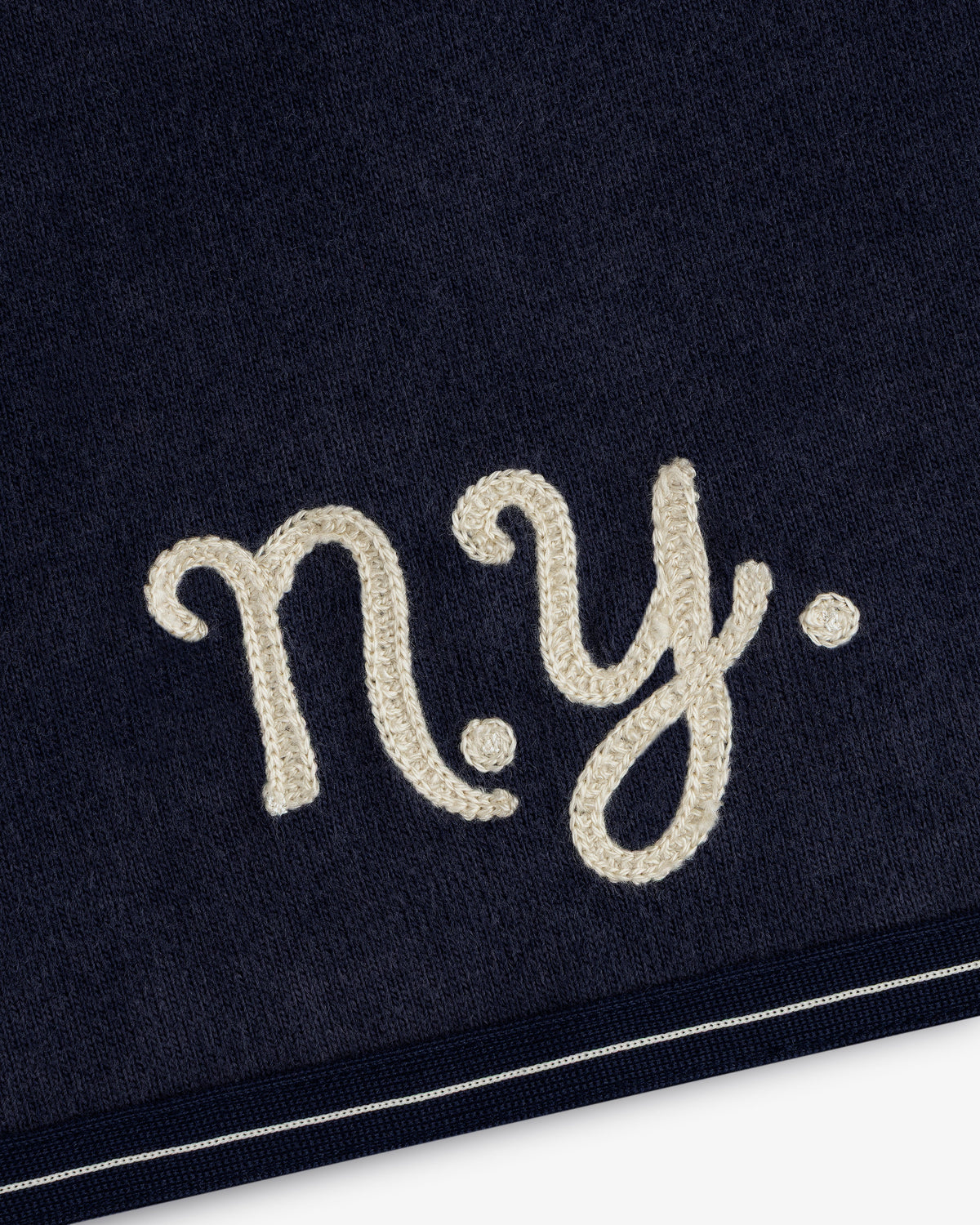 Aimé Leon Dore Hot Sale - Mulberry Chainstitch Baseball Jersey Navy blazer