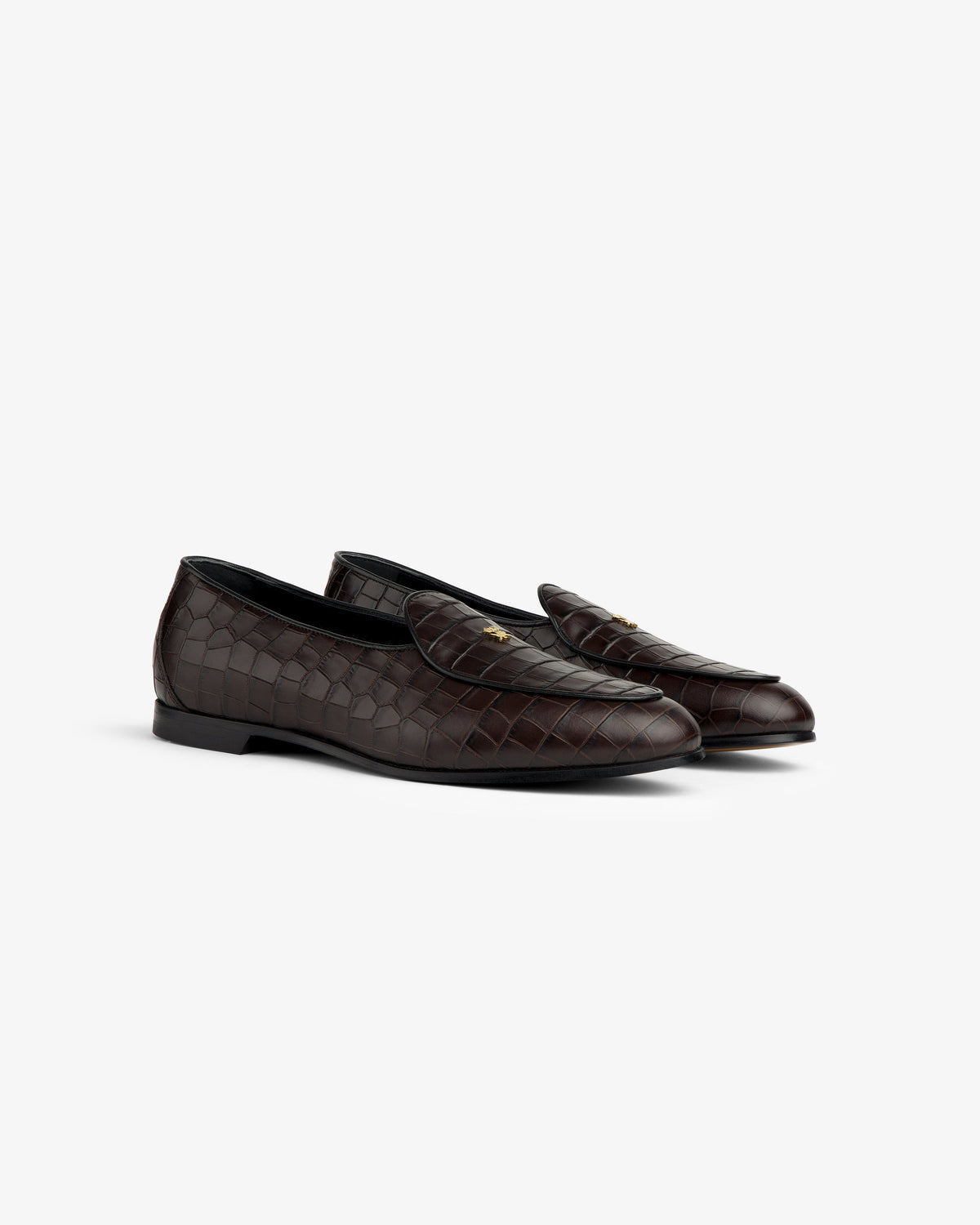 Aimé Leon Dore Latest - Croc-Embossed Crest Salóni Loafer Espresso