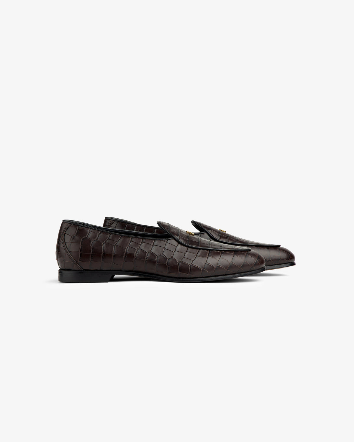 Aimé Leon Dore Latest - Croc-Embossed Crest Salóni Loafer Espresso