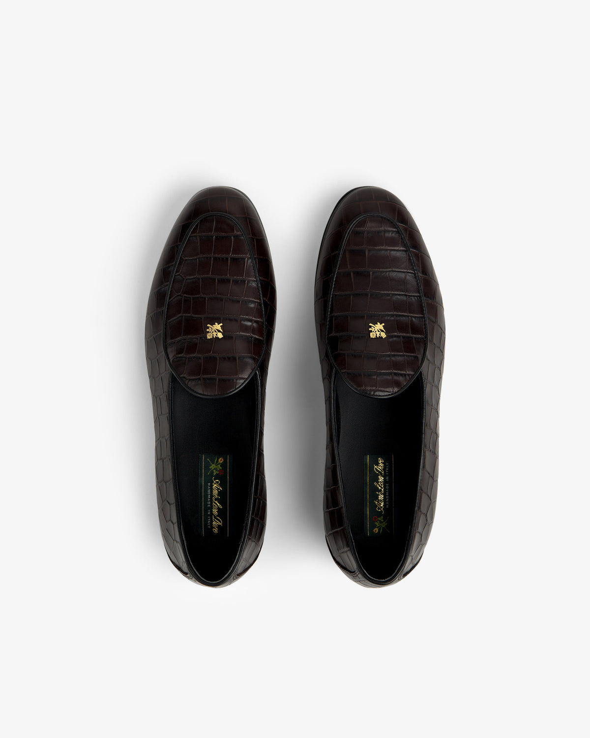 Aimé Leon Dore Latest - Croc-Embossed Crest Salóni Loafer Espresso