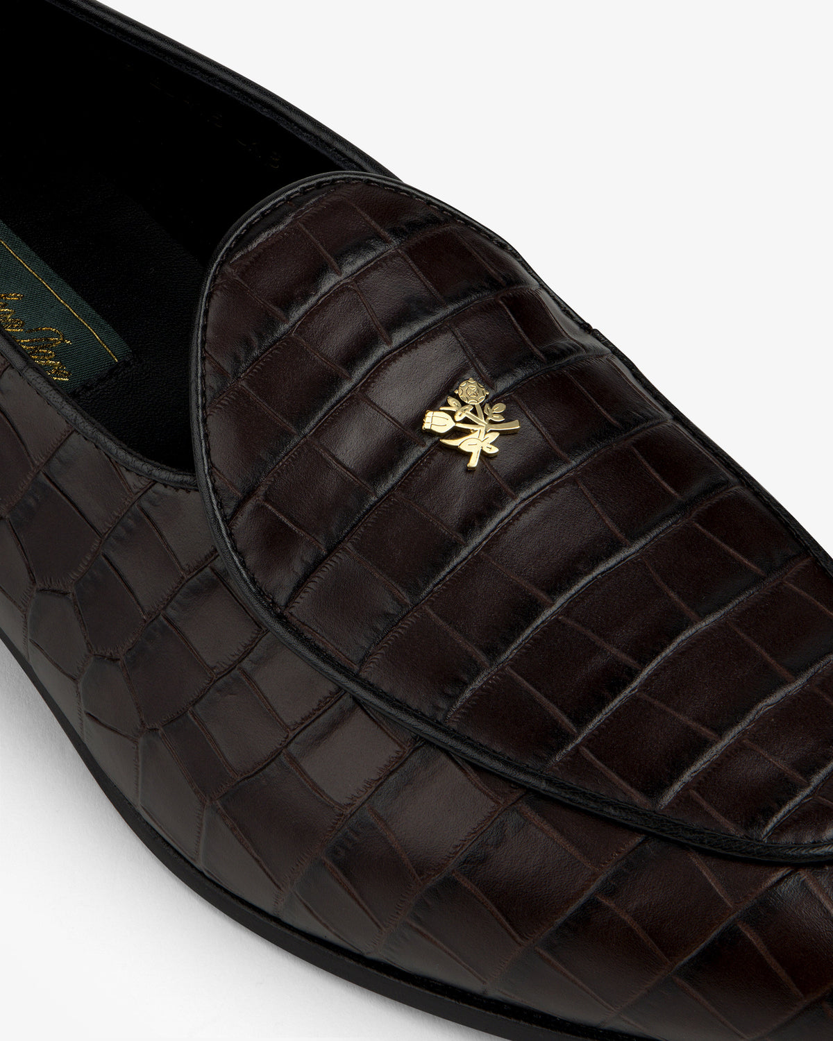 Aimé Leon Dore Latest - Croc-Embossed Crest Salóni Loafer Espresso