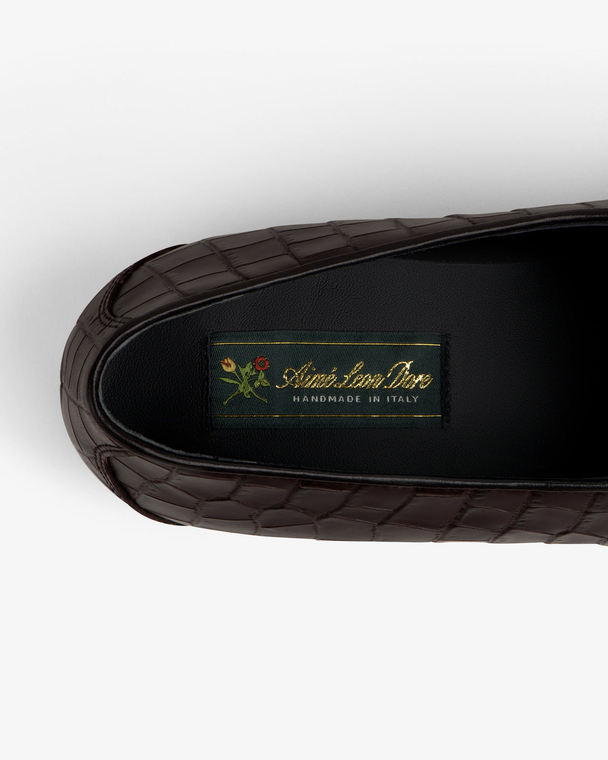 Aimé Leon Dore Latest - Croc-Embossed Crest Salóni Loafer Espresso