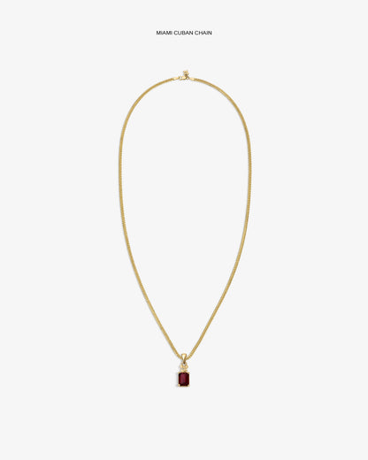 Aimé Leon Dore Best Seller - 14Kt Gold Crest Gemstone Pendant Evening blue