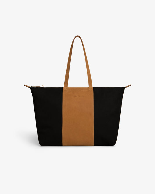 Aimé Leon Dore Best Seller - Leather Canvas Zip Tote Jet black