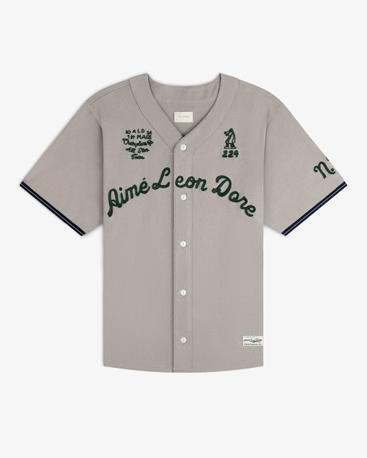 Aimé Leon Dore Latest - Mulberry Chainstitch Baseball Jersey Paloma
