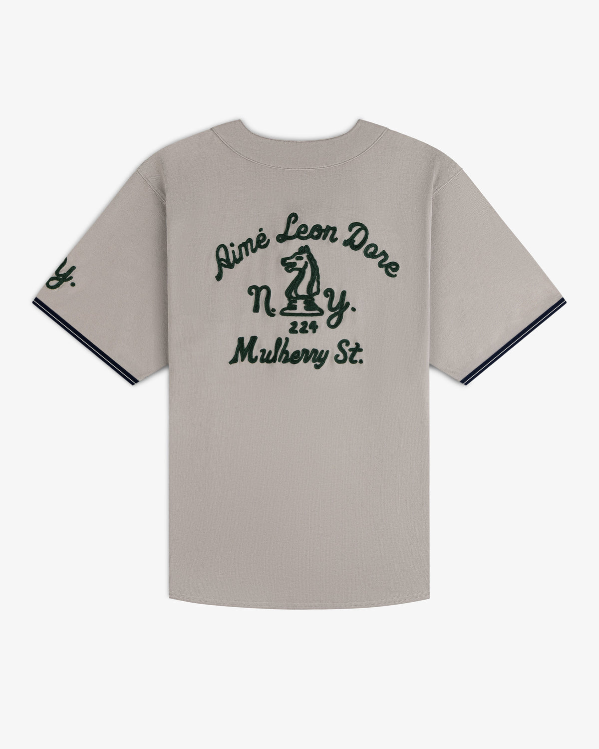 Aimé Leon Dore Latest - Mulberry Chainstitch Baseball Jersey Paloma