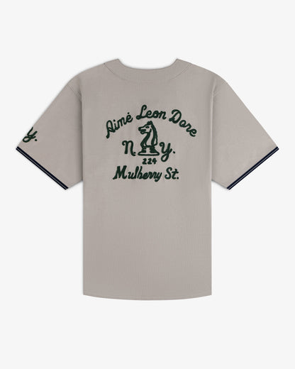 Aimé Leon Dore Latest - Mulberry Chainstitch Baseball Jersey Paloma