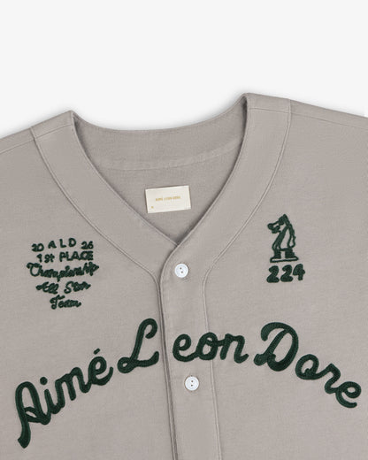 Aimé Leon Dore Latest - Mulberry Chainstitch Baseball Jersey Paloma