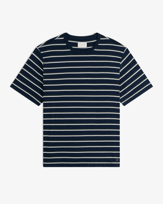 Aimé Leon Dore Best Seller - Yarn Dyed Striped Tee Navy blazer