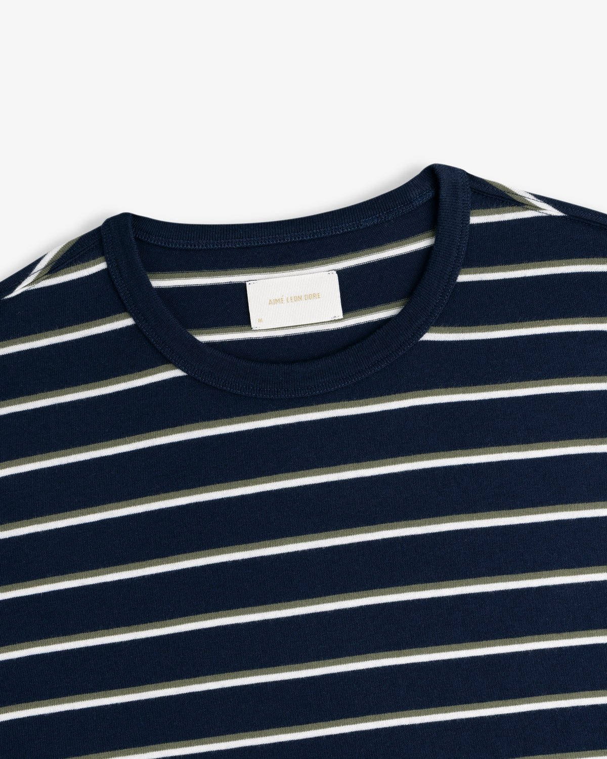 Aimé Leon Dore Best Seller - Yarn Dyed Striped Tee Navy blazer