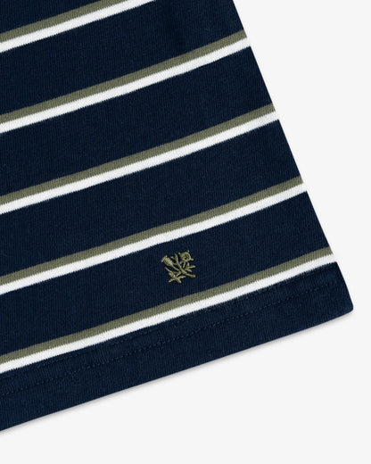 Aimé Leon Dore Best Seller - Yarn Dyed Striped Tee Navy blazer