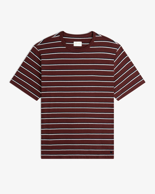 Aimé Leon Dore Best Price - Yarn Dyed Striped Tee Chocolate truffle