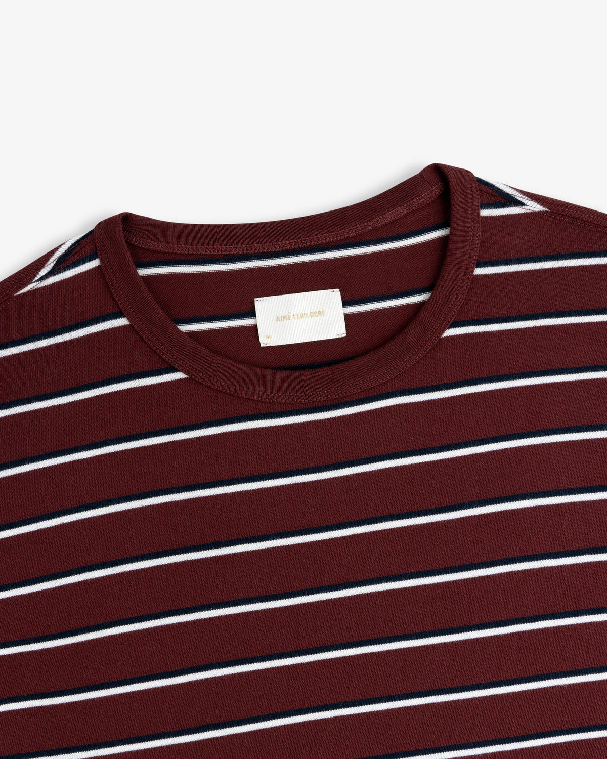 Aimé Leon Dore Best Price - Yarn Dyed Striped Tee Chocolate truffle