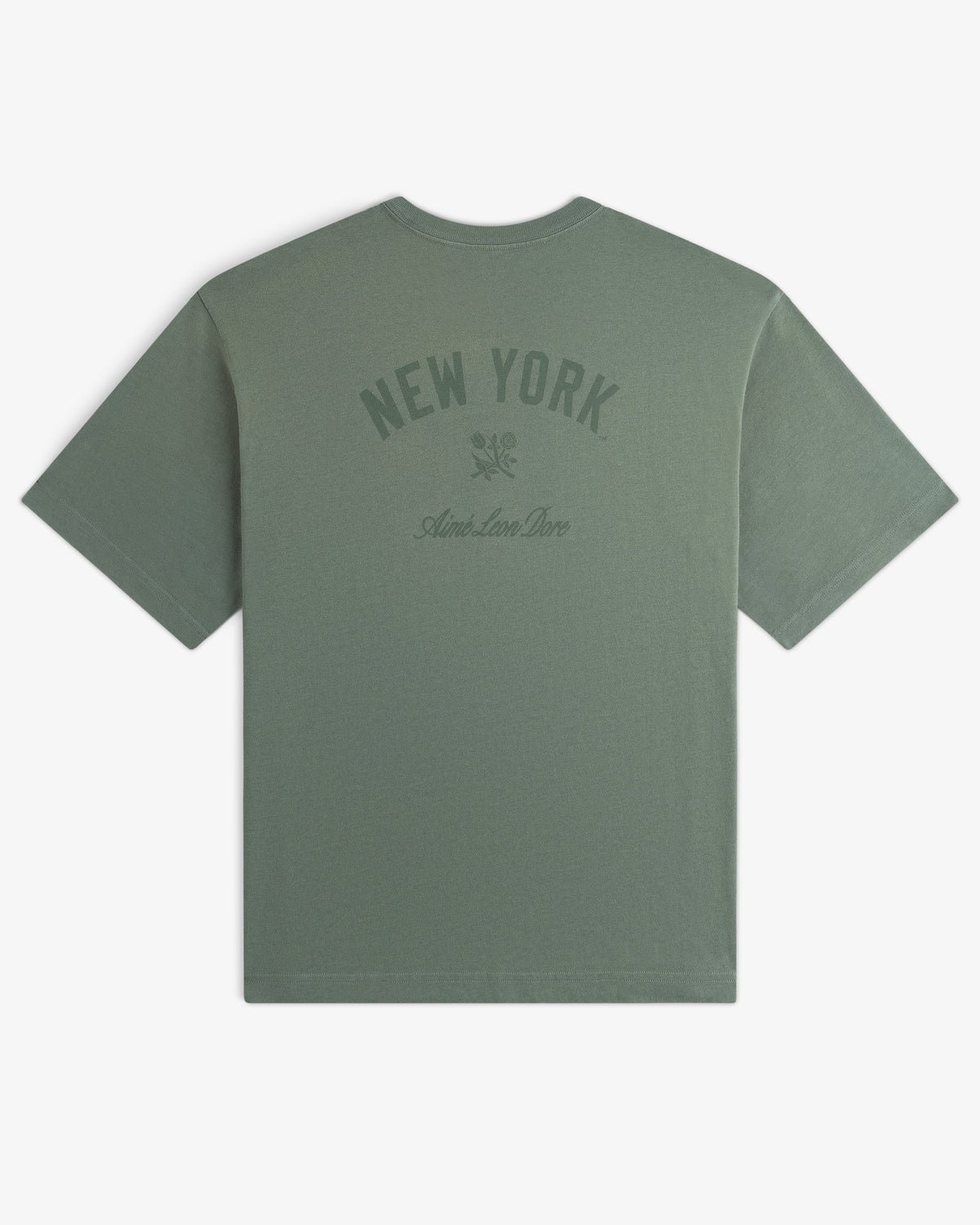 Aimé Leon Dore Popular - Yankees Washed Logo Tee Laurel wreath