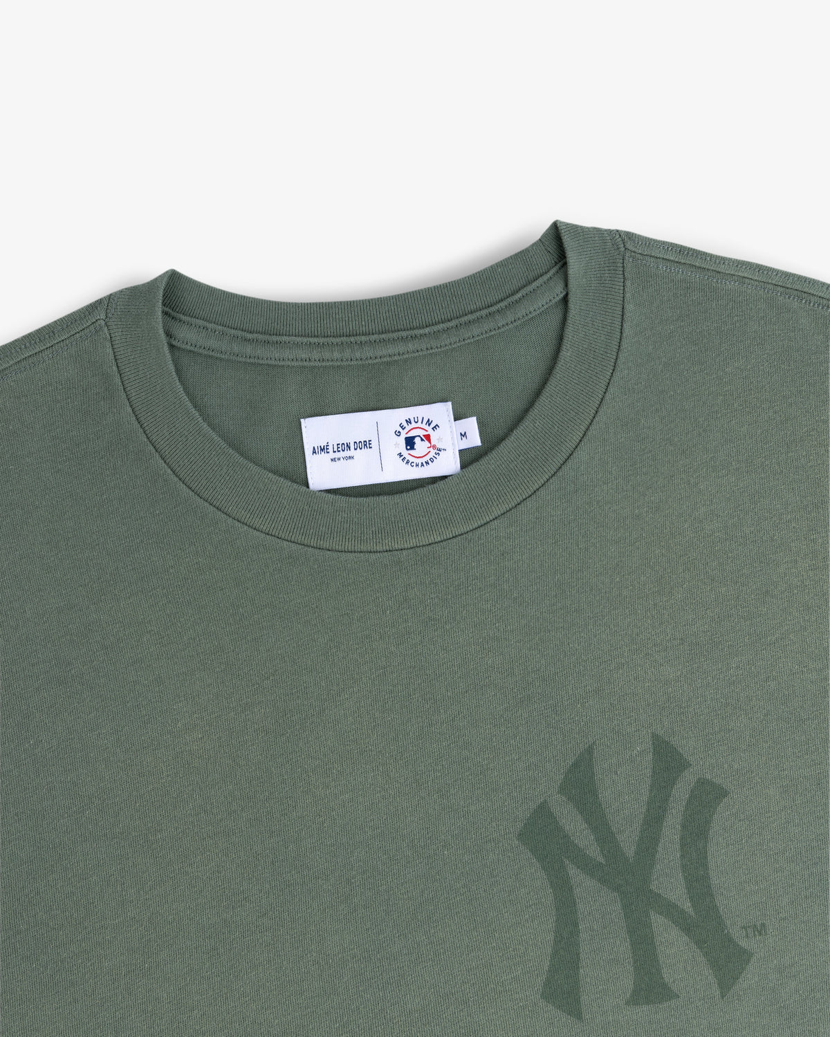 Aimé Leon Dore Popular - Yankees Washed Logo Tee Laurel wreath