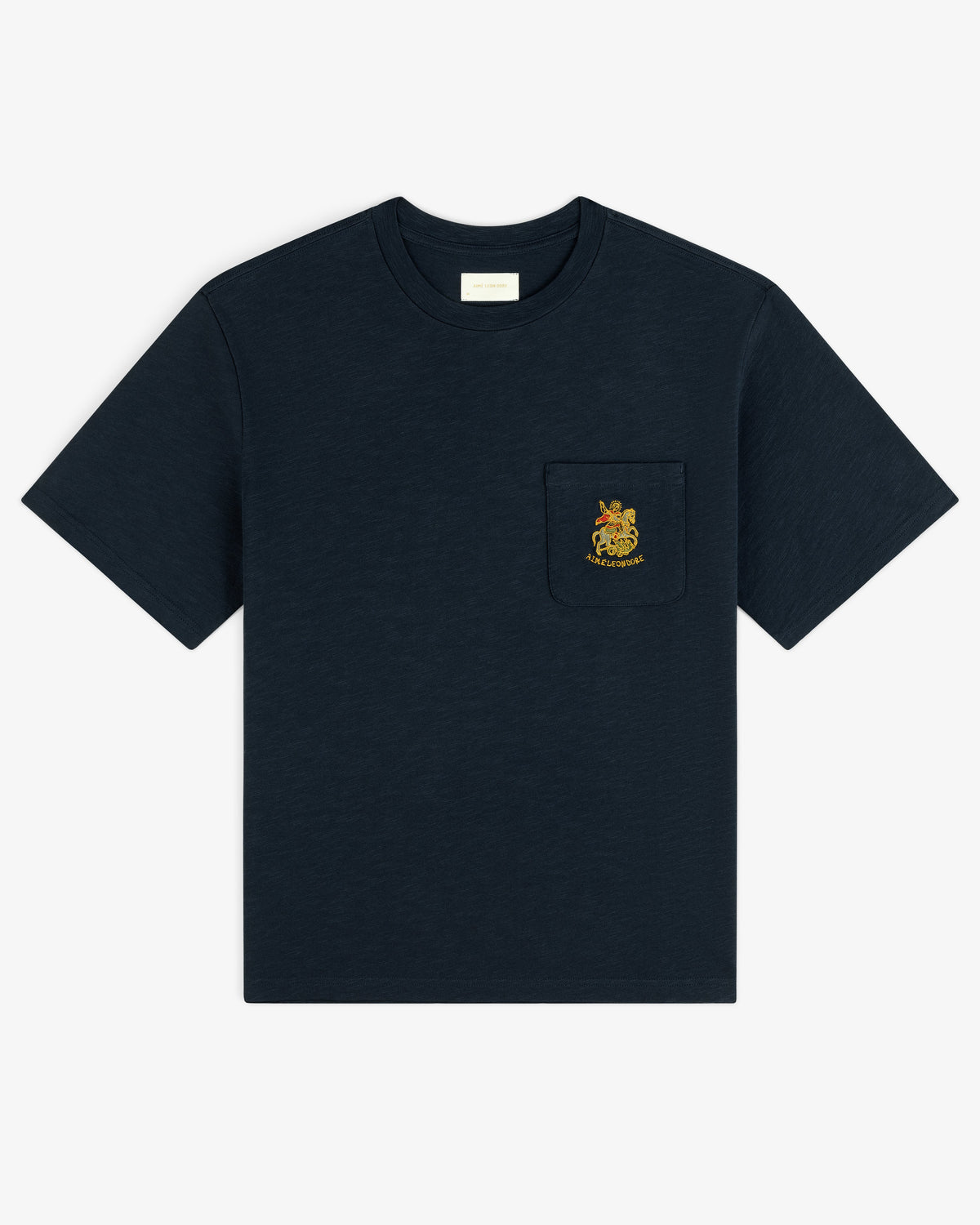 Aimé Leon Dore Best Seller - Saint George Slub Pocket Tee Navy blazer