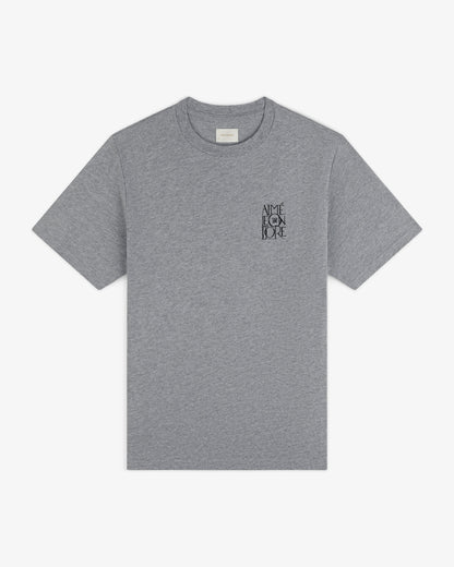 Aimé Leon Dore Customer Favorite - Stacked Logo Slub Tee Heather grey