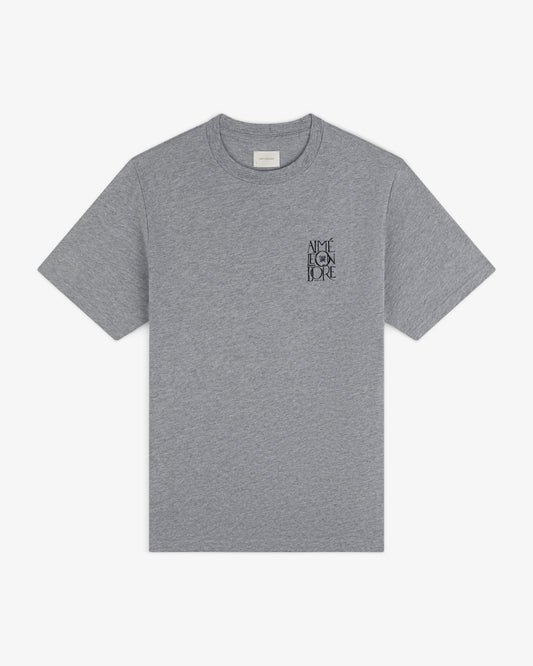Aimé Leon Dore Customer Favorite - Stacked Logo Slub Tee Heather grey