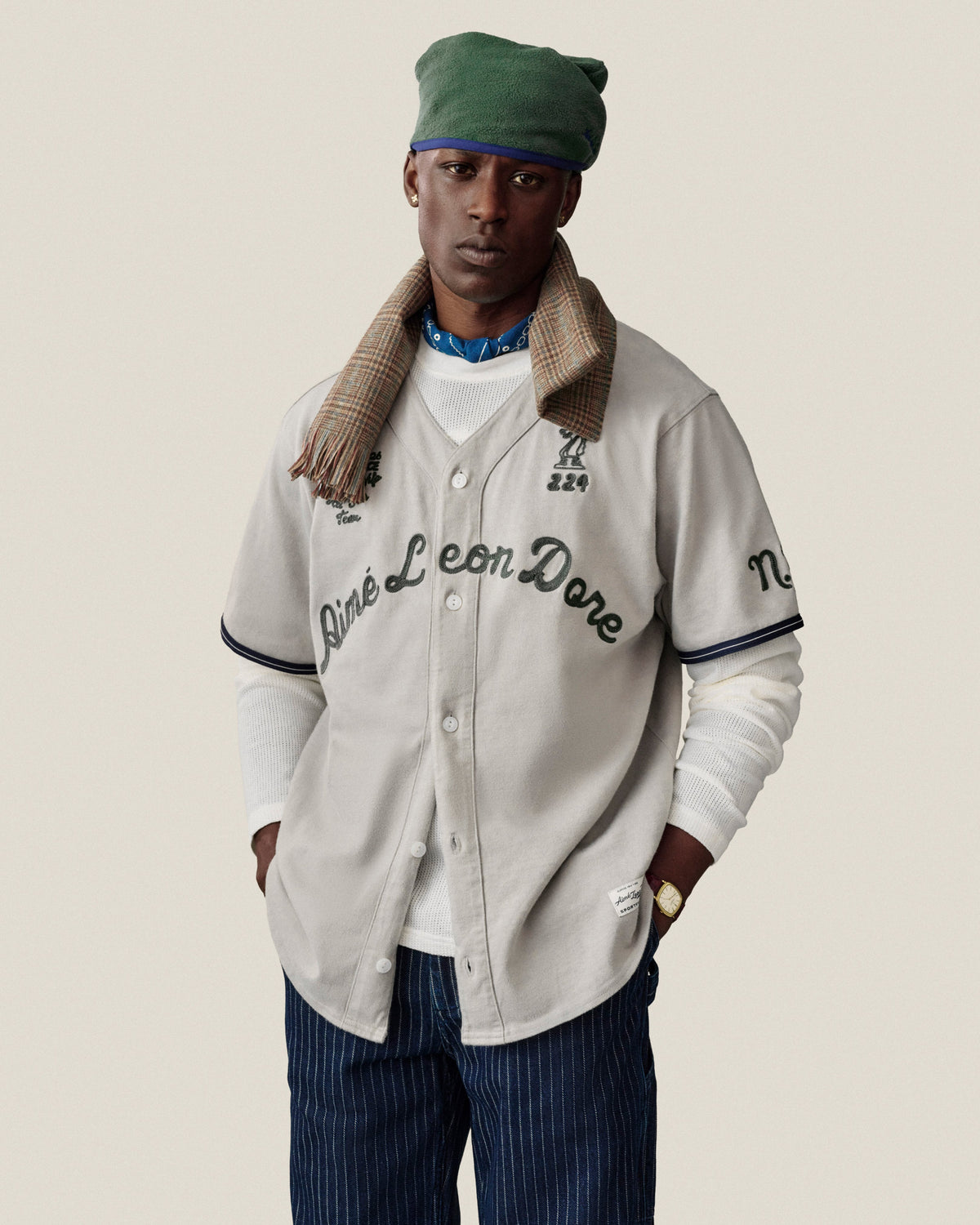 Aimé Leon Dore Discount - Long-Sleeve Mesh Football Tee Coconut milk