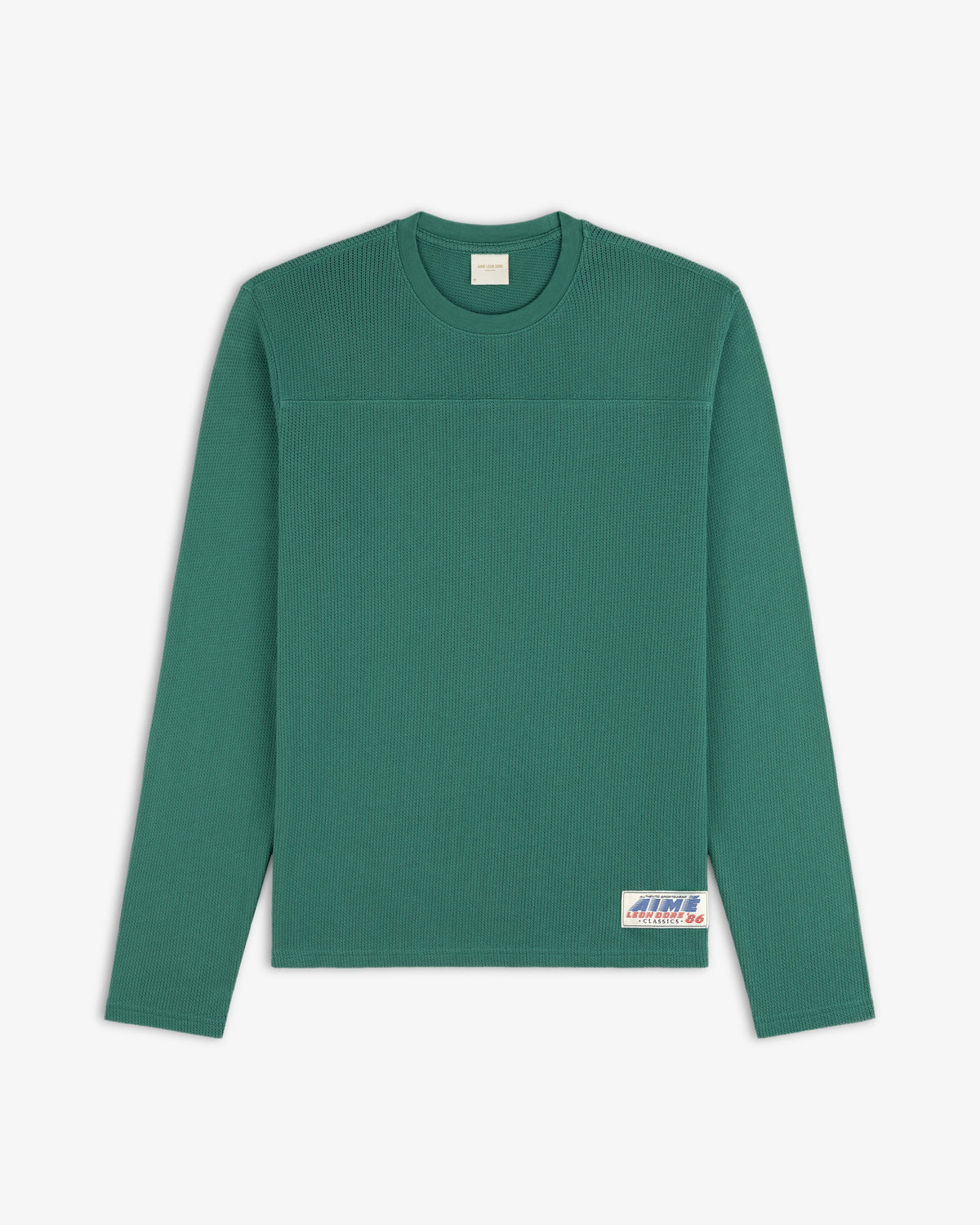 Aimé Leon Dore Top Pick - Long-Sleeve Mesh Football Tee Pine green