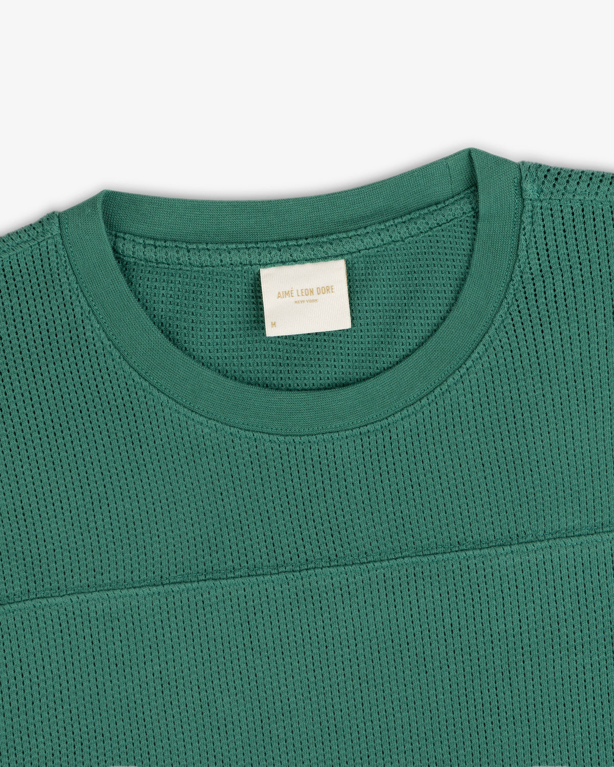 Aimé Leon Dore Top Pick - Long-Sleeve Mesh Football Tee Pine green