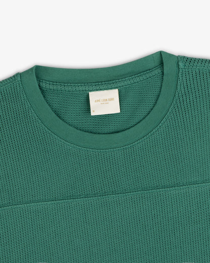 Aimé Leon Dore Top Pick - Long-Sleeve Mesh Football Tee Pine green