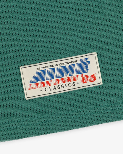Aimé Leon Dore Top Pick - Long-Sleeve Mesh Football Tee Pine green