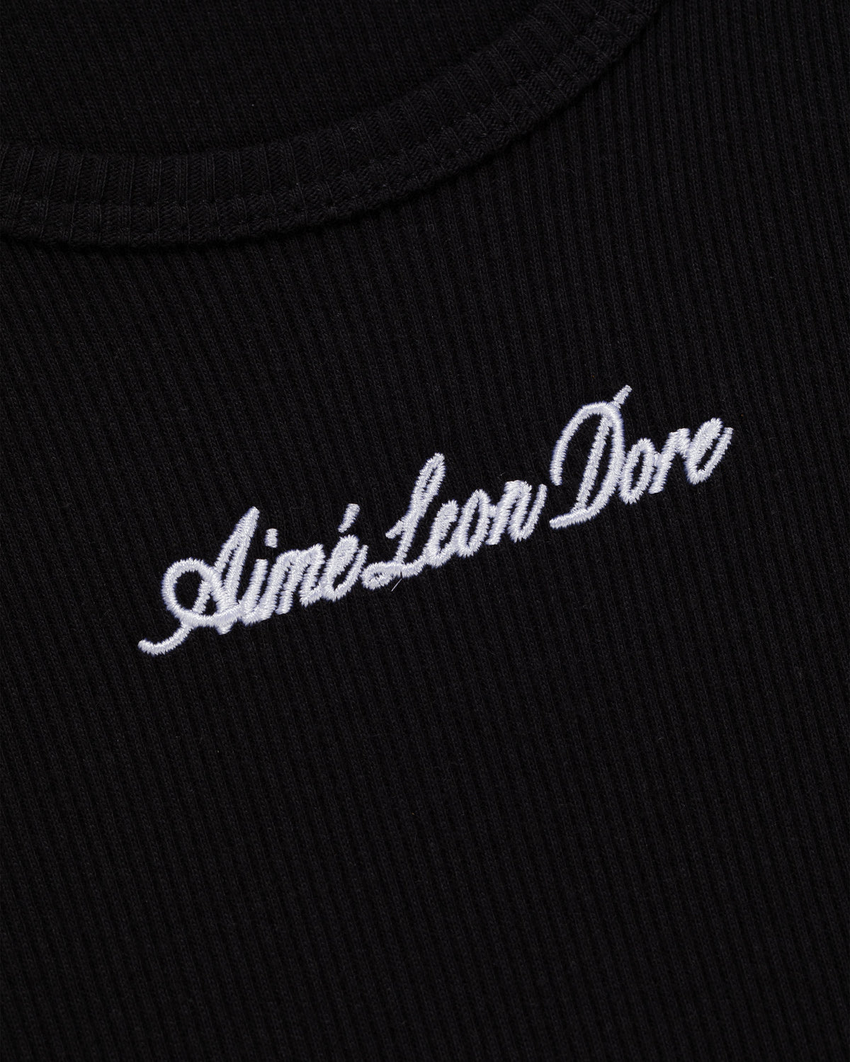 Aimé Leon Dore Trusted - Embroidered Logo Tank Top Jet black