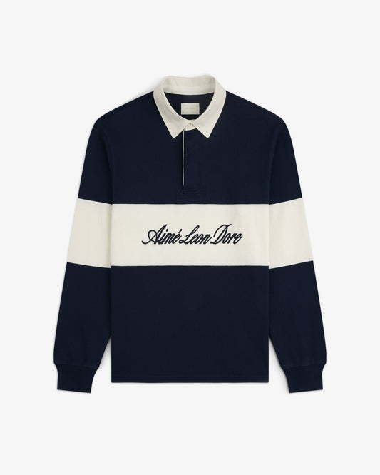 Aimé Leon Dore Quality - Script Paneled Rugby Navy blazer