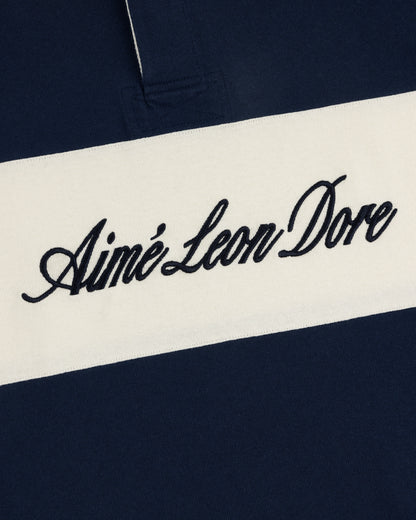 Aimé Leon Dore Quality - Script Paneled Rugby Navy blazer