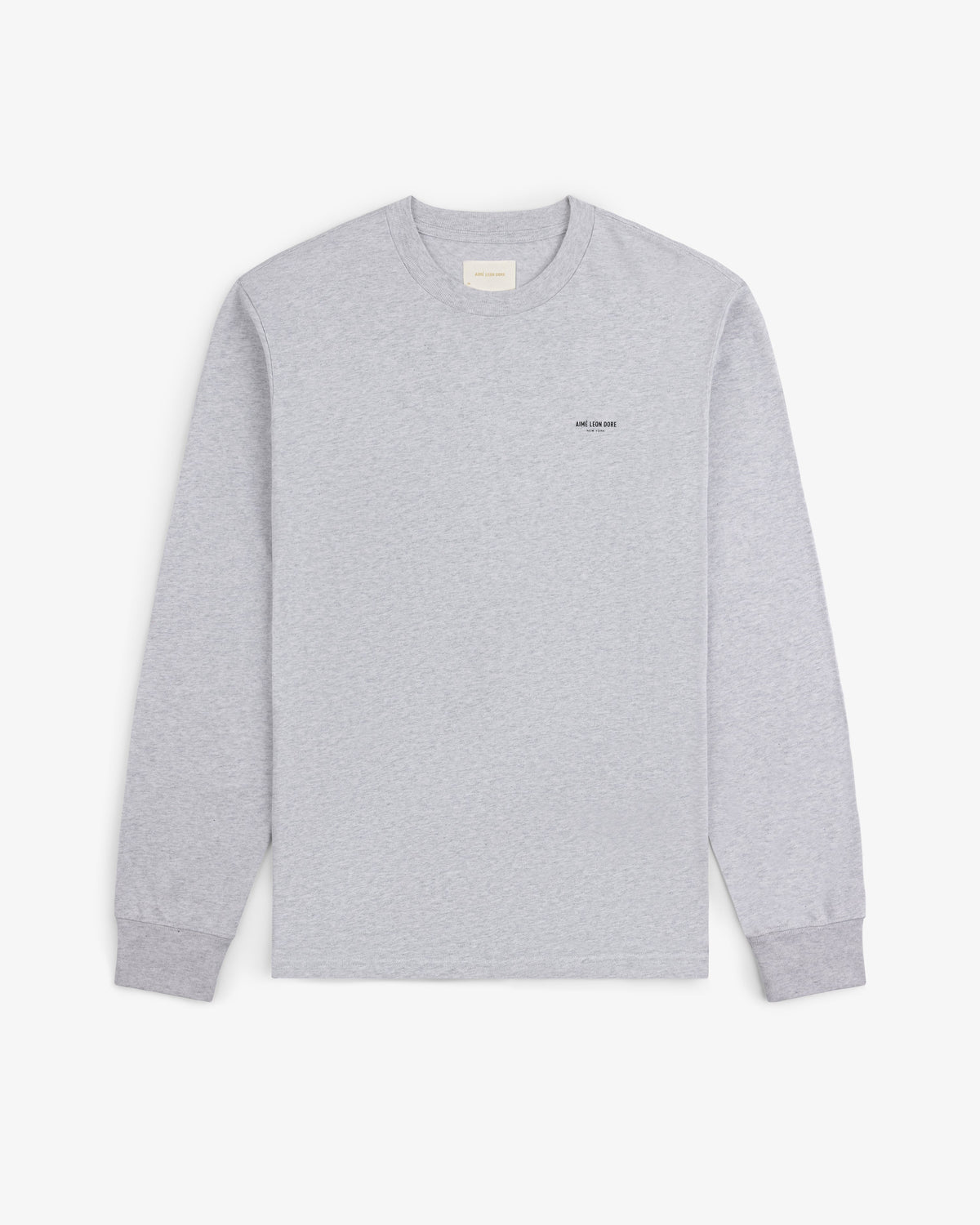 Aimé Leon Dore Popular - Long-Sleeve Micro Logo Tee Silver mix