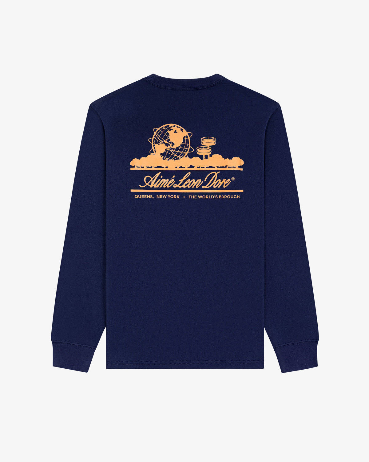 Aimé Leon Dore Sale - Long-Sleeve Unisphere Tee Evening blue