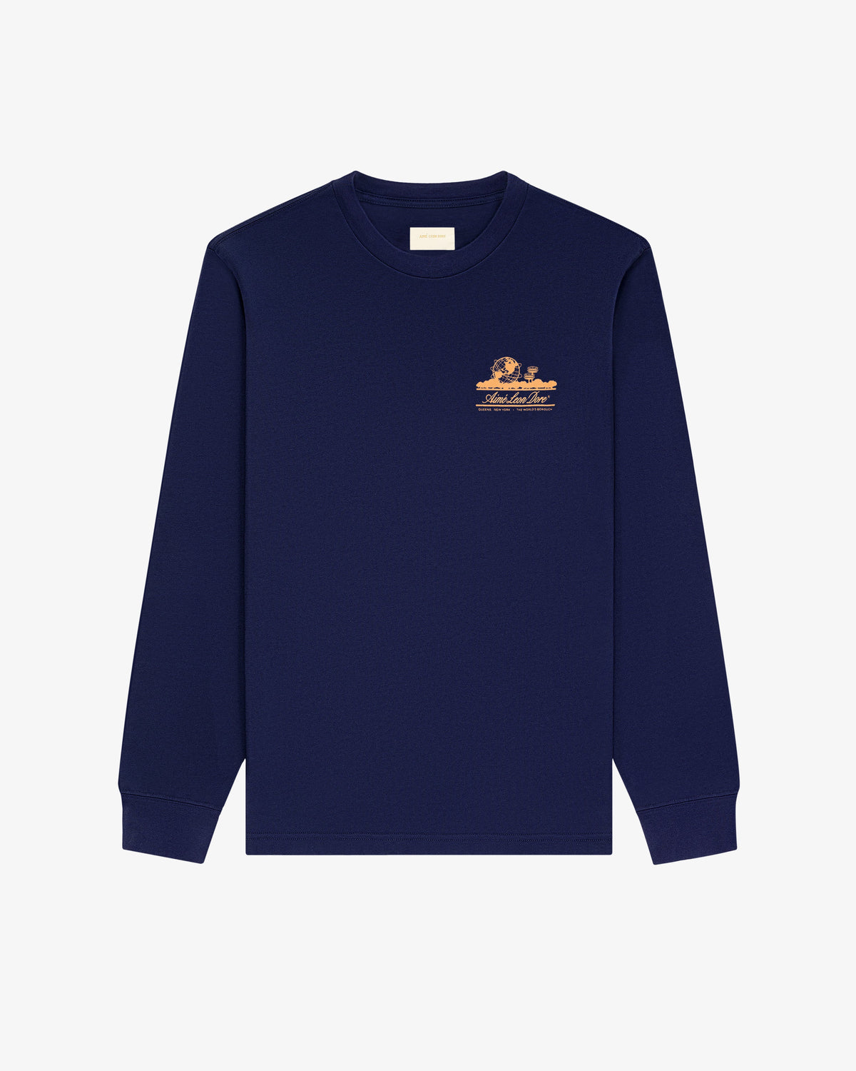 Aimé Leon Dore Sale - Long-Sleeve Unisphere Tee Evening blue