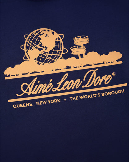 Aimé Leon Dore Sale - Long-Sleeve Unisphere Tee Evening blue
