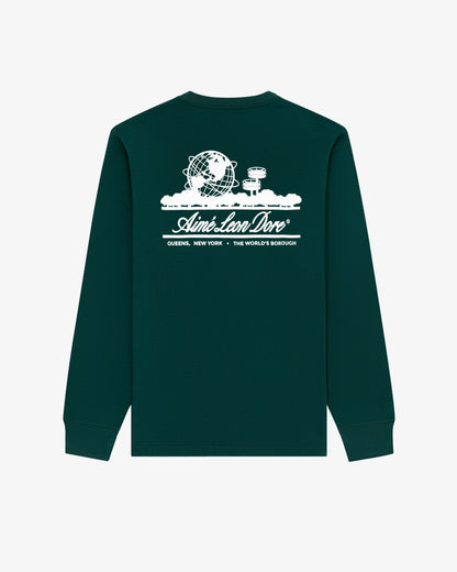 Aimé Leon Dore Great Value - Long-Sleeve Unisphere Tee Botanical green