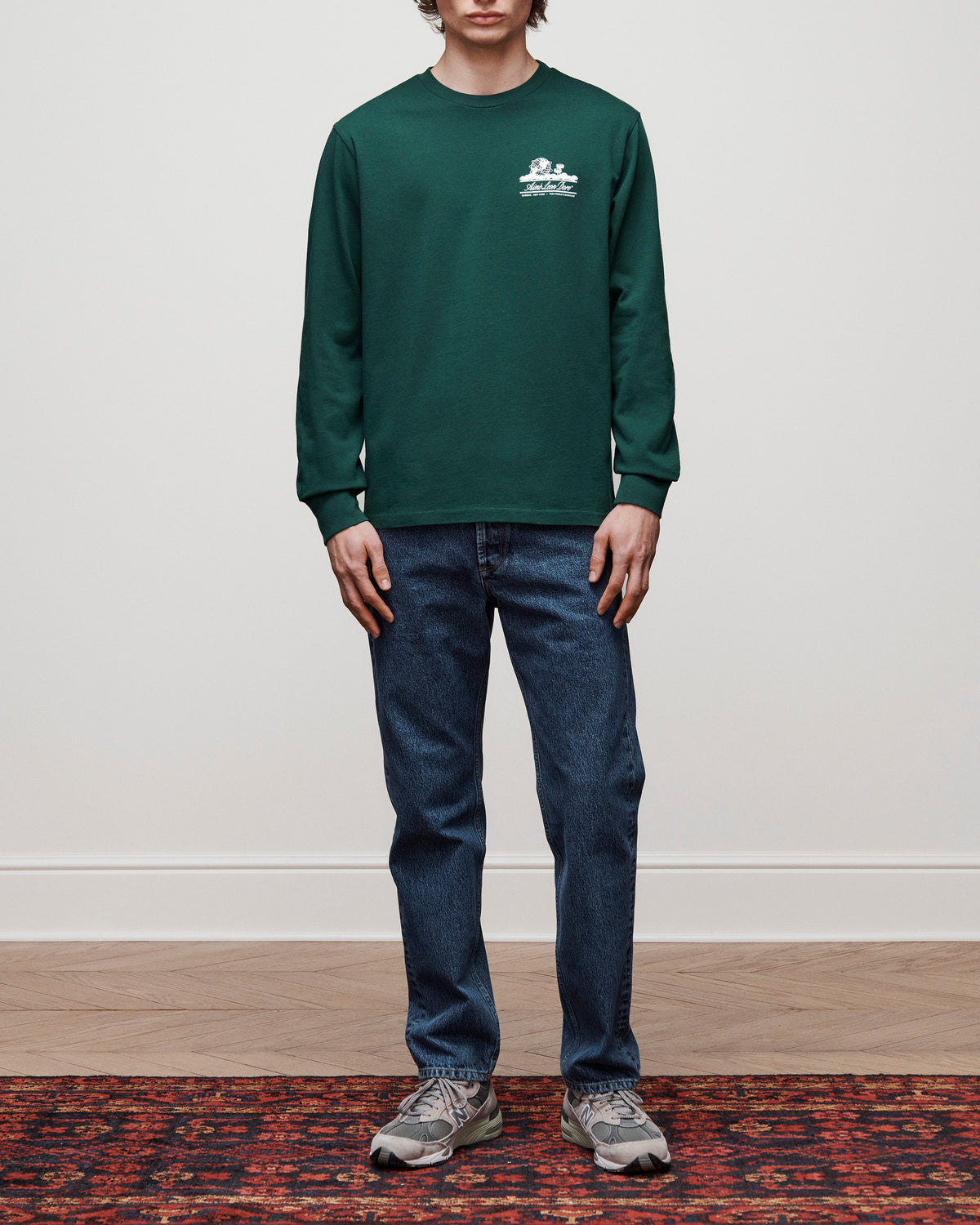 Aimé Leon Dore Great Value - Long-Sleeve Unisphere Tee Botanical green