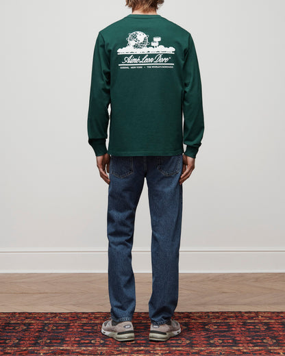 Aimé Leon Dore Great Value - Long-Sleeve Unisphere Tee Botanical green