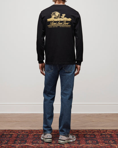 Aimé Leon Dore Top Pick - Long-Sleeve Unisphere Tee Jet black
