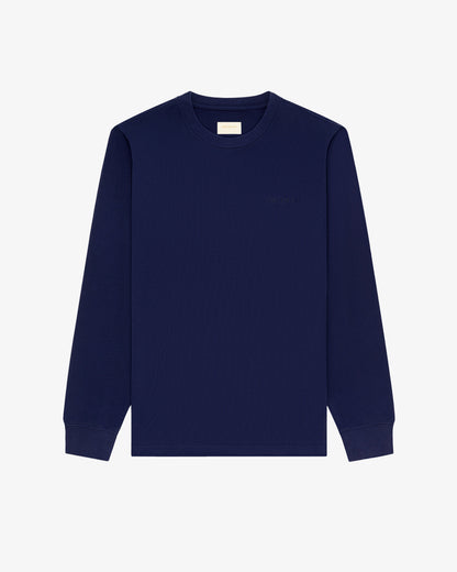 Aimé Leon Dore Best Price - Long-Sleeve Tonal Logo Tee Evening blue