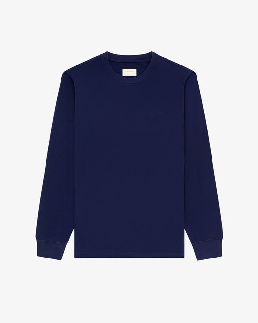 Aimé Leon Dore Best Price - Long-Sleeve Tonal Logo Tee Evening blue