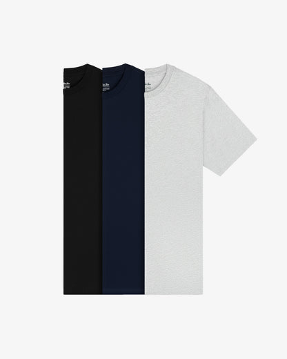 Aimé Leon Dore Discount - Multi-Color T-Shirt 3-Pack Black/ heather grey/ navy