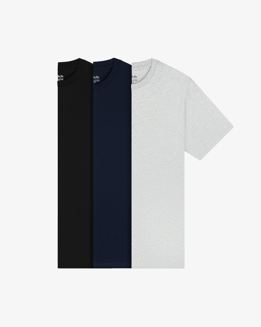 Aimé Leon Dore Discount - Multi-Color T-Shirt 3-Pack Black/ heather grey/ navy