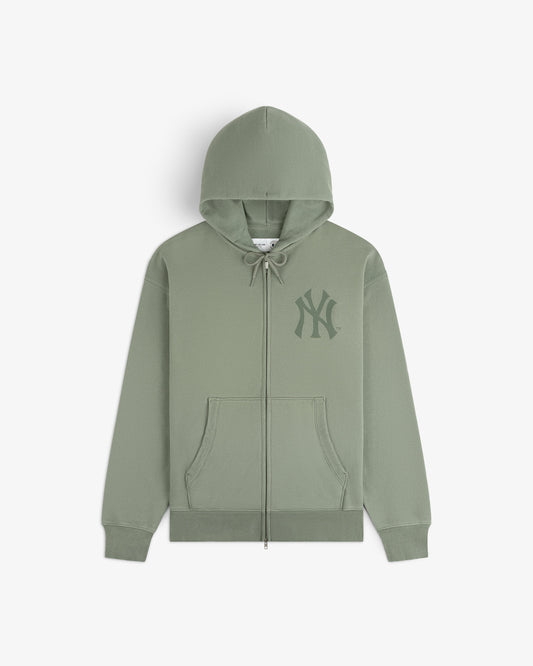 Aimé Leon Dore Best Price - Yankees Washed Full-Zip Hoodie Laurel wreath