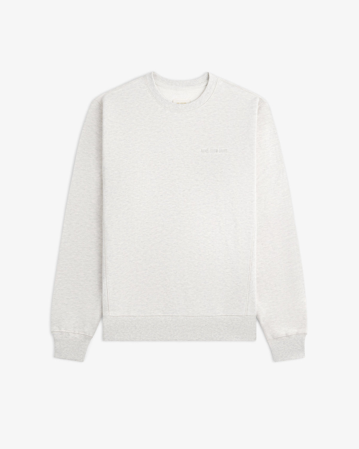 Aimé Leon Dore Signature - Tonal Logo Crewneck Sweatshirt Oatmeal
