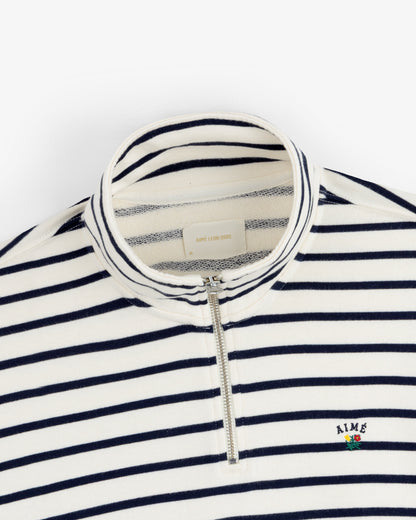 Aimé Leon Dore Latest - Striped Crest Quarter Zip Pristine multi