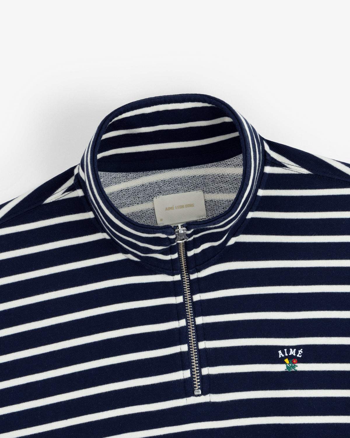 Aimé Leon Dore Premium - Striped Crest Quarter Zip Navy blazer multi